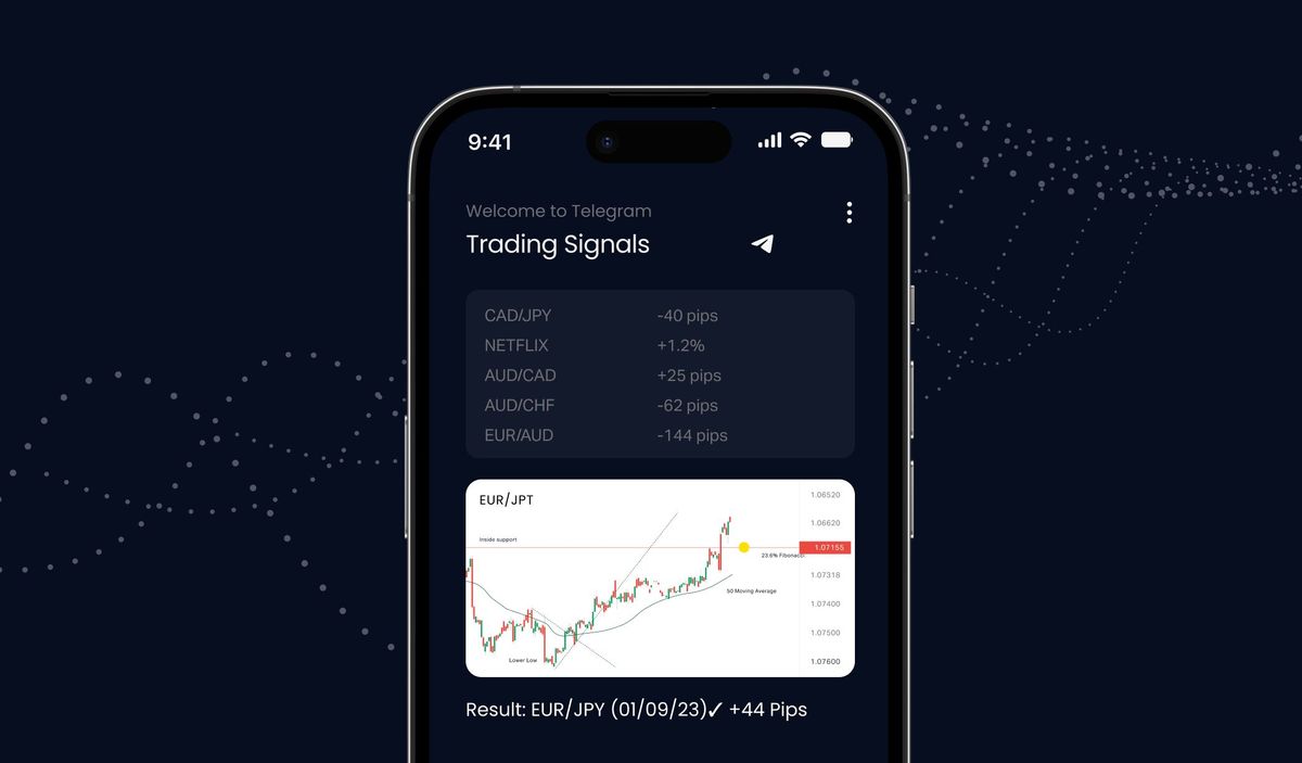 This image shows a forex signal Telegram channel of a popular signal provider.